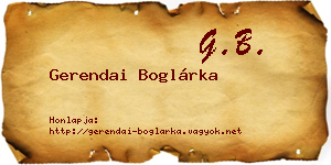 Gerendai Boglárka névjegykártya