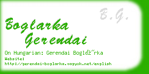 boglarka gerendai business card